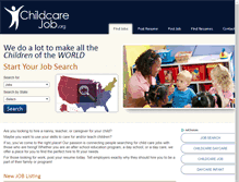 Tablet Screenshot of childcarejob.org